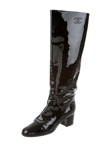 chanel boy xl patent leather|chanel patent leather boots.